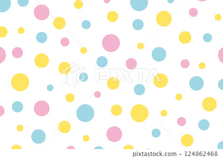 Colorful polka dot background illustration 124862468