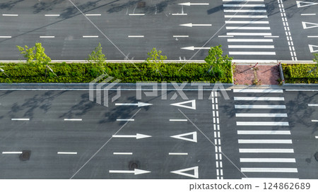 Aerial view of urbanization new driving road in China 124862689