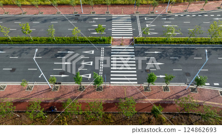 Aerial view of urbanization new driving road in China 124862693