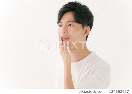 Men who care about rough skin Men who care about rough skin 124862937