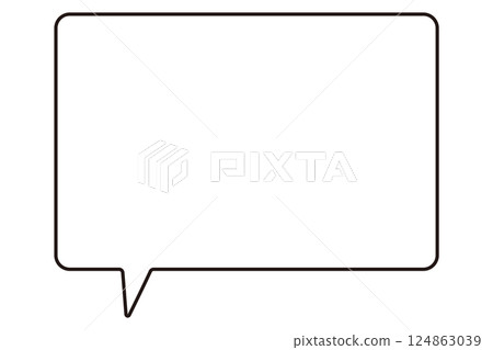 Simple speech bubble illustration Simple speech bubble illustration 124863039
