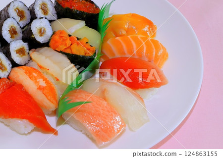 Let's have sushi for dinner today Let's have sushi for dinner today 124863155