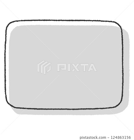 Hand-drawn rectangular frame 124863156