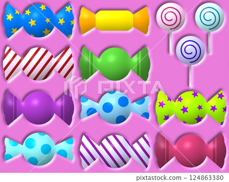 Candy seamless pattern B-3 124863380