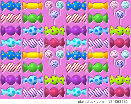 Candy seamless pattern B-3' 124863381