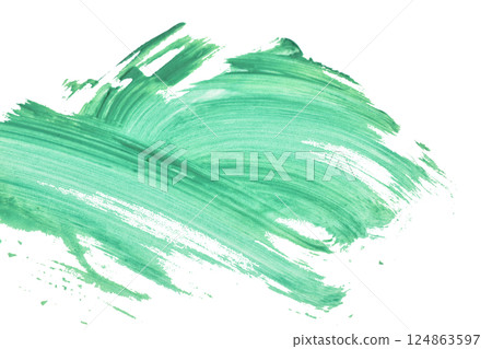 A shapeless blotch of green-tinted watercolor paint A shapeless blotch of green-tinted watercolor paint 124863597