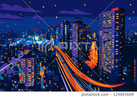 東京的夜景 124863609