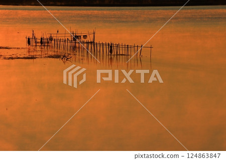 Asahi reflected on the surface of the lake Asahi reflected on the surface of the lake 124863847