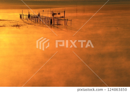 Asahi reflected on the surface of the lake Asahi reflected on the surface of the lake 124863850