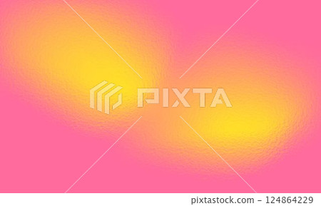 A soft, blurred abstract background featuring a warm gradient of pink and yellow hues, creating a glowing and dreamy texture. . 124864229