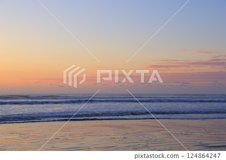 beautiful beach sunrise beautiful beach sunrise 124864247