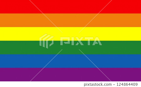 Rainbow LGBTQ Pride Flag in Vibrant Colors Representing Rainbow LGBTQ Pride Flag in Vibrant Colors Representing 124864409