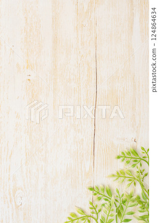 Woodgrain green frame | Vertical 124864634