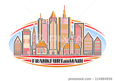 Vector illustration of Frankfurt am Main 124864956