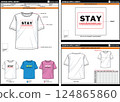 CREW NECK T SHIRT HUMBLE STREETWEAR T SHIRT TECHPACK MEASUREMENT LAYOUT TEMPLATE DESIGN.eps 124865860