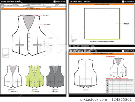 BUTTON WAISTCOAT VEST EASY EDITABLE EMPTY TECHPACK MEASUREMENT LAYOUT TEMPLATE DESIGN.eps BUTTON WAISTCOAT VEST EASY EDITABLE EMPTY TECHPACK MEASUREMENT LAYOUT TEMPLATE DESIGN.eps 124865861
