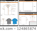 WOMEN PYJAMA DRESS EASY EDITABLE EMPTY TECHPACK MEASUREMENT LAYOUT TEMPLATE DESIGN.eps 124865874