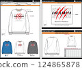 SWEATSHIRT CHALLENGE STREETWEAR T SHIRT TECHPACK MEASUREMENT LAYOUT TEMPLATE DESIGN.eps 124865878