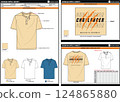 OVERSIZED BOXY TSHIRT CHALLENGE STREETWEAR T SHIRT TECHPACK MEASUREMENT LAYOUT TEMPLATE DESIGN.eps 124865880