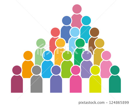 Simple and colorful people icons 124865899