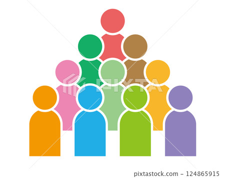Simple and colorful people icons - Stock Illustration [124865915] - PIXTA