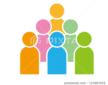 Simple and colorful people icons 124865916