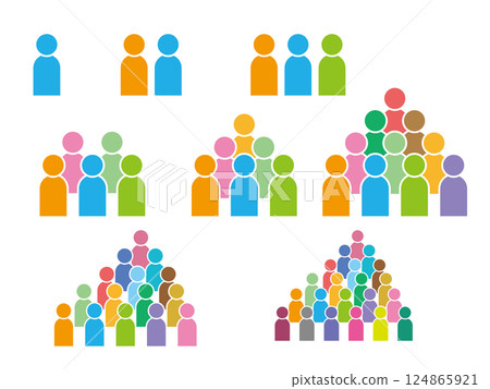 Colorful people icon set 124865921
