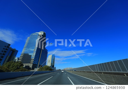 Car running on highway Car running on highway 124865930