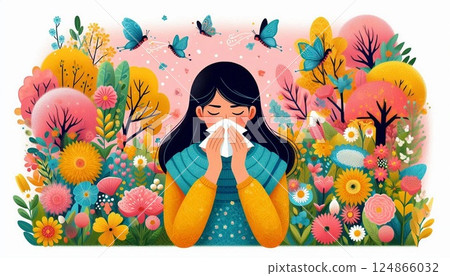 Hay fever girl 124866032