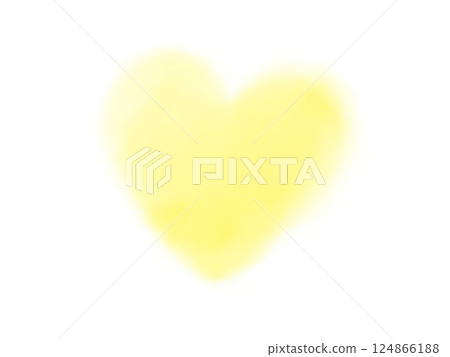 水彩畫,簡單,柔和的黃色心形插圖 水彩畫,簡單,柔和的黃色心形插圖 124866188