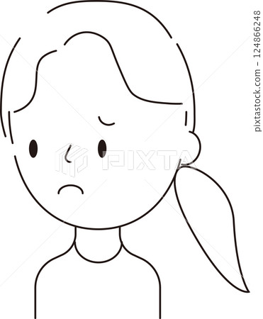 Woman with ponytail is in trouble Woman with ponytail is in trouble 124866248
