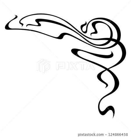 Corner in art nouveau style. Decorative curl element. 124866438