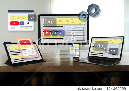 Website Internet Homepage UX developer and 124866669
