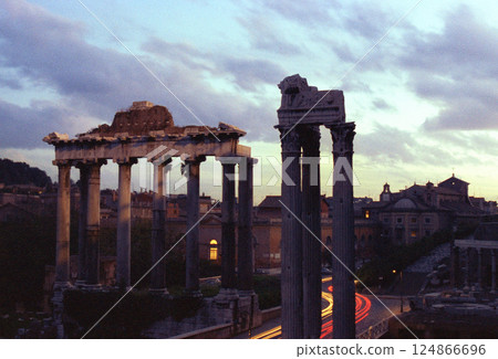 Rome Roman Forum at dusk Rome Roman Forum at dusk 124866696