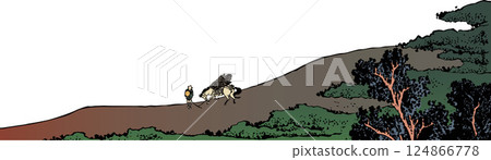 Ukiyo-e Mountain Pass No. 2 124866778