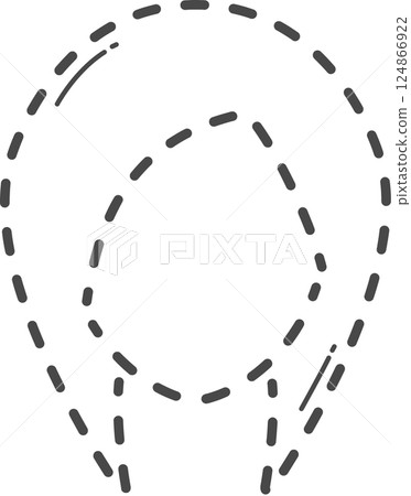 Dotted woman hair illustration. Dotted woman hair illustration. 124866922
