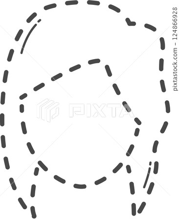 Dotted woman hair illustration. Dotted woman hair illustration. 124866928