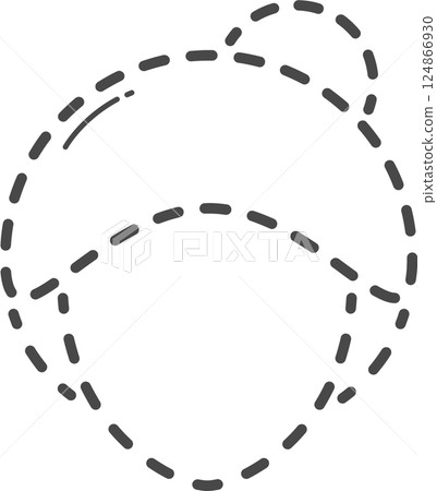 Dotted woman hair illustration. 124866930