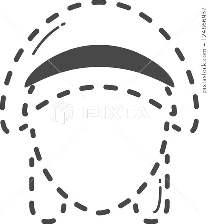 Dotted woman hair illustration. Dotted woman hair illustration. 124866932