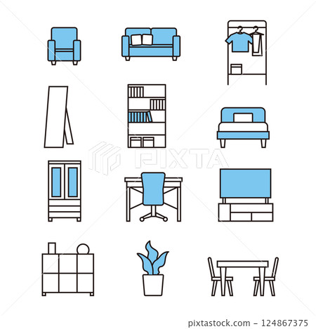 生活室內插畫集 124867375