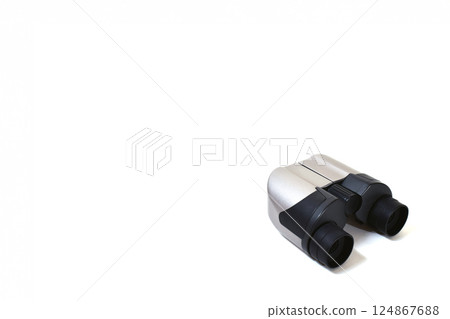 Binoculars on a white background Binoculars on a white background 124867688