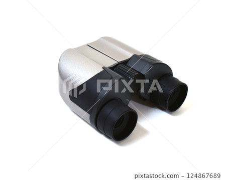 Binoculars on a white background Binoculars on a white background 124867689
