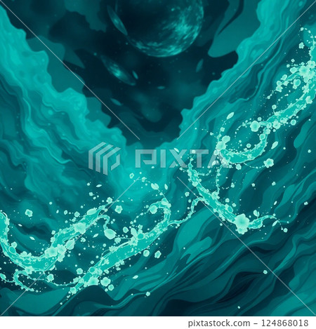 Abstract background in the blue ocean 124868018