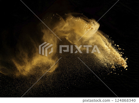 Golden dust flutters 124868340