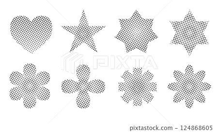 Collection of halftone shapes 124868605