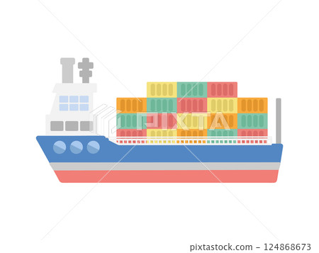 貨船插圖 124868673