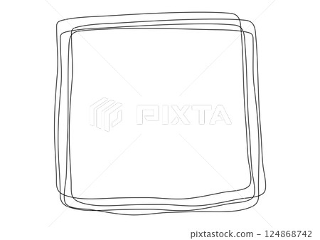 Black simple hand drawn overlapping frame background Black simple hand drawn overlapping frame background 124868742