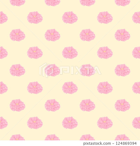 Vintage Hoary Stock Seamless Floral Pattern Yellow background Vintage Hoary Stock Seamless Floral Pattern Yellow background 124869394