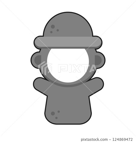 Jeju Dol Hareubang Character with Face Cutout Jeju Dol Hareubang Character with Face Cutout 124869472
