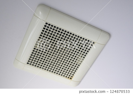 Exhaust fan before cleaning (bathroom) Exhaust fan before cleaning (bathroom) 124870533